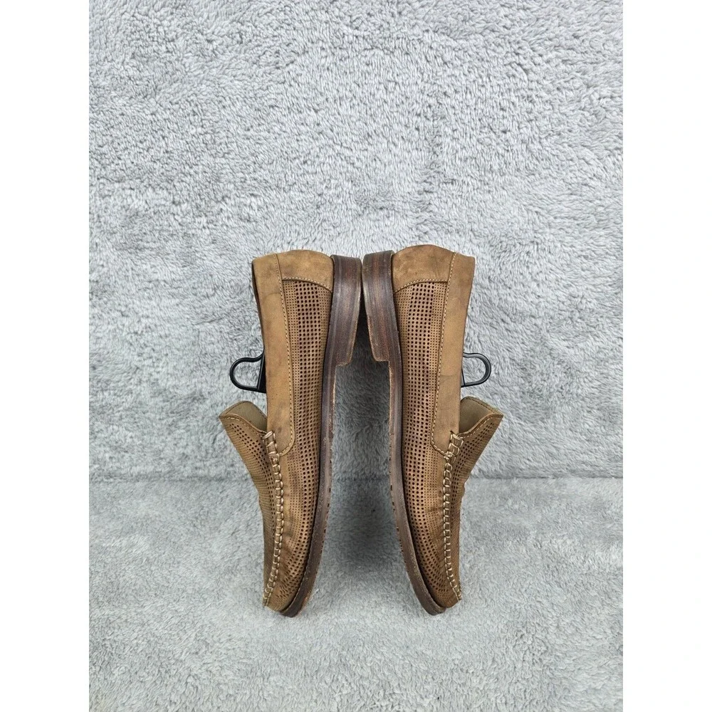 Tommy Bahama Shoes Mens Size 9 Felton Loafer Perforated Tan Leather Resort